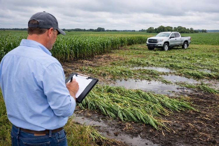 Agricultural insurance verification using satellite imagery and remote sensing for crop loss assessment