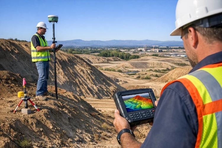 Digital elevation model DEM generation and DTM services for construction planning and site surveying