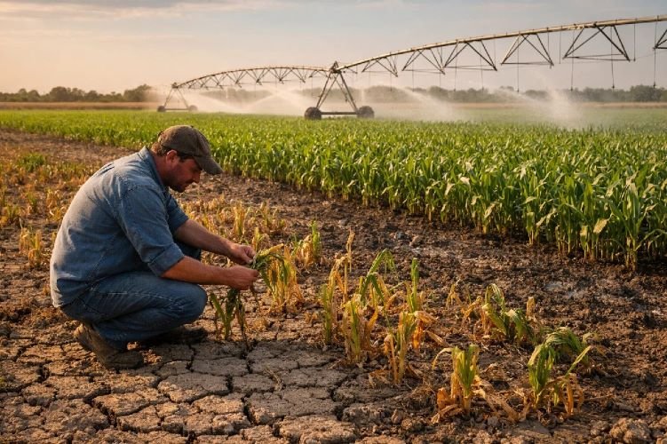 Drought monitoring and water stress detection using satellite remote sensing for agricultural technology