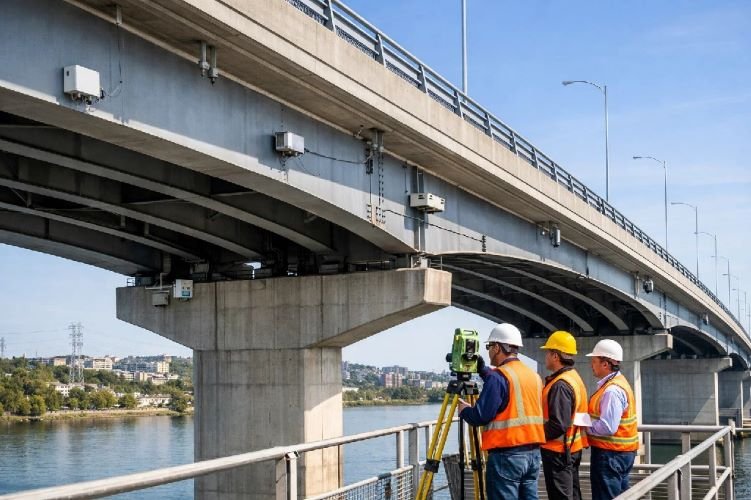Infrastructure stability monitoring and structural health monitoring for bridges, tunnels, and critical infrastructure