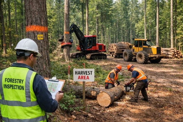 Selective logging compliance and timber management verification using satellite monitoring