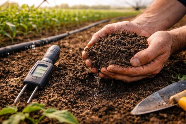Soil moisture monitoring using satellite data for agriculture and precision irrigation management