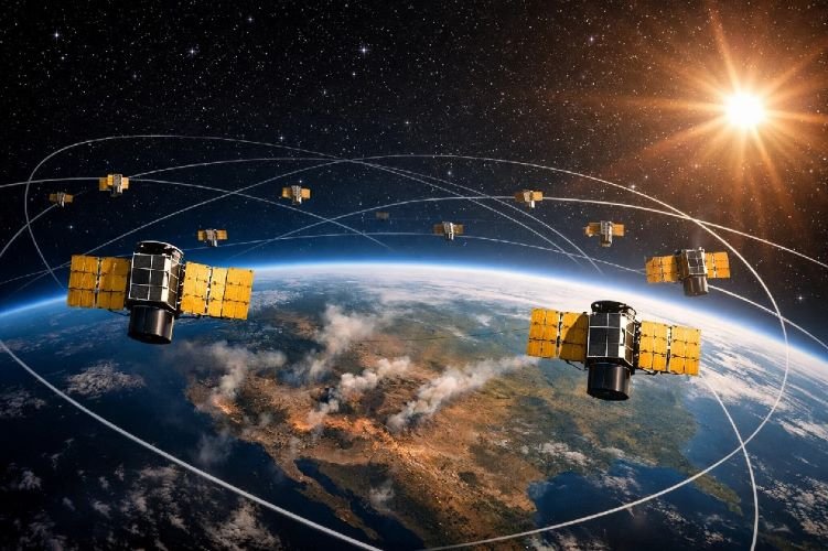 FireSat Constellation Orbital View