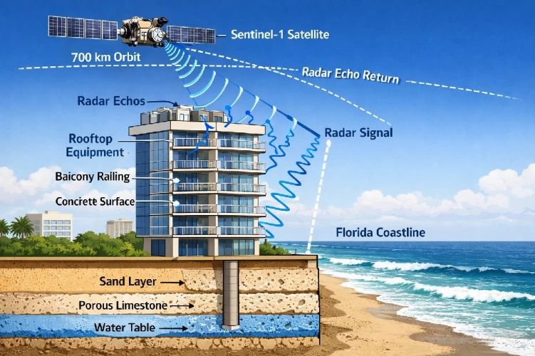 InSARRadarWavesBuildingCoastalFlorida