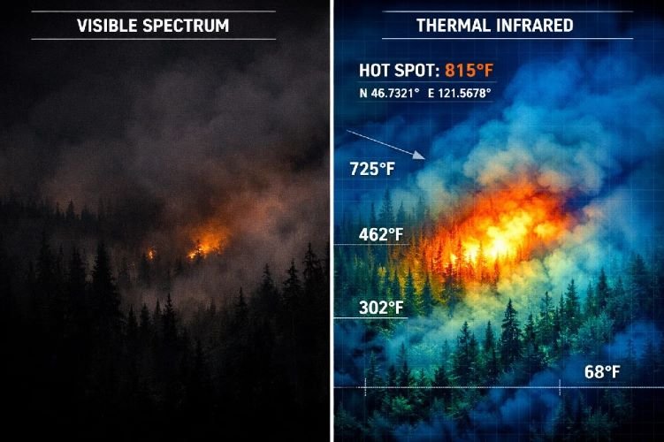Thermal Infrared Forest Fire Comparison