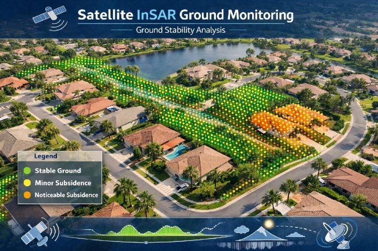 InSAR Ground Deformation Data Florida Suburban Monitoring