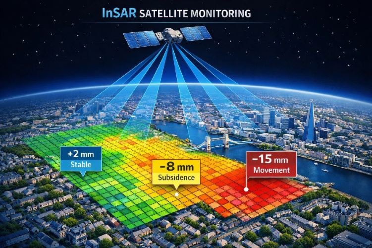 InSAR Satellite Monitoring London Properties Technology