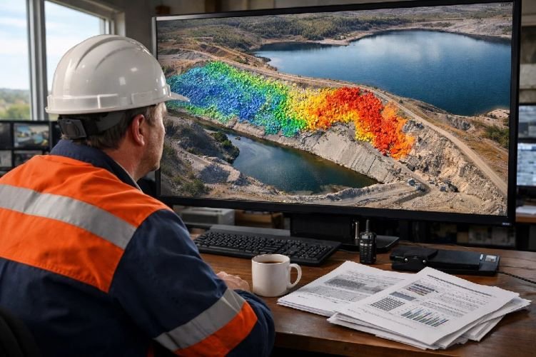 dam safety engineer satellite InSAR tailings dam monitoring deformation data