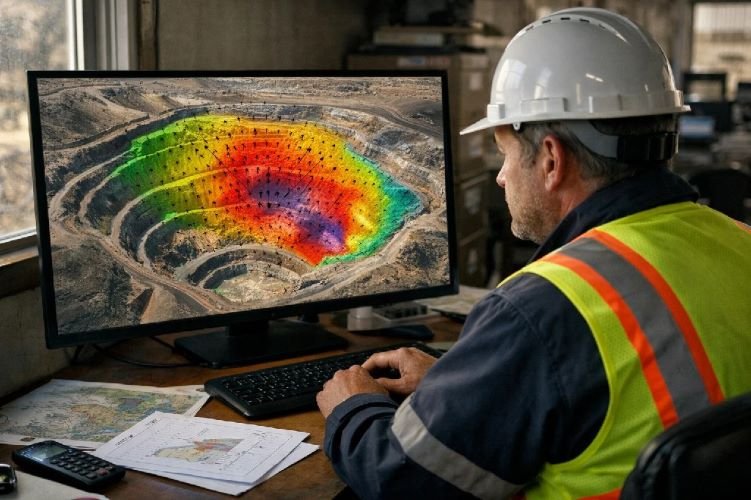 geotechnical engineer satellite slope monitoring open pit mine data analysis