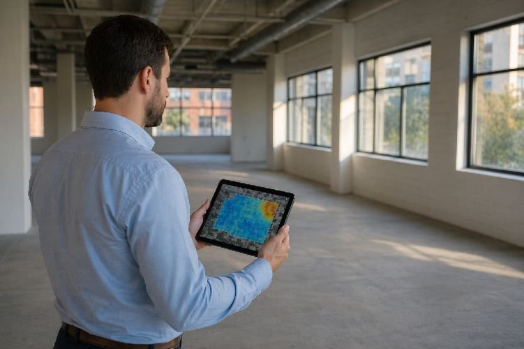 satellite foundation settlement monitoring building deformation map property investor facility manager