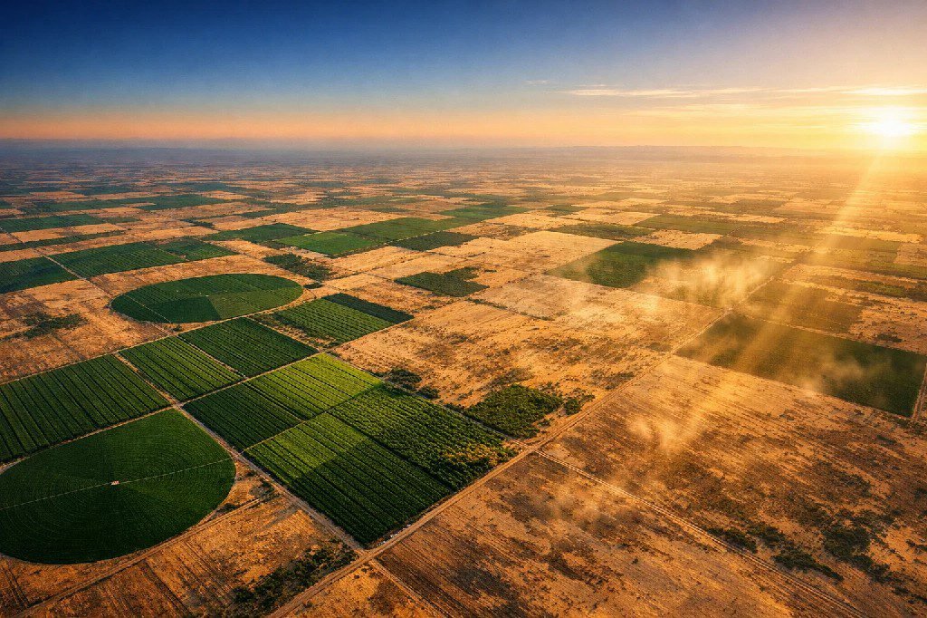 crop water stress in the United States